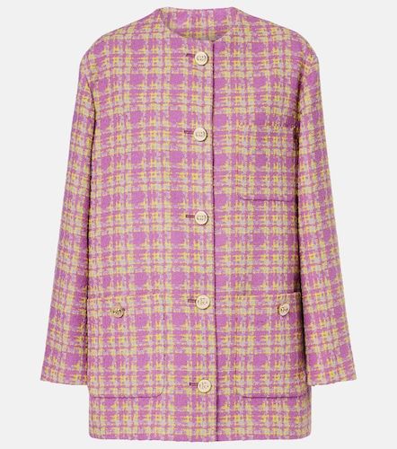 Veste à carreaux en tweed mélangé - Gucci - Modalova