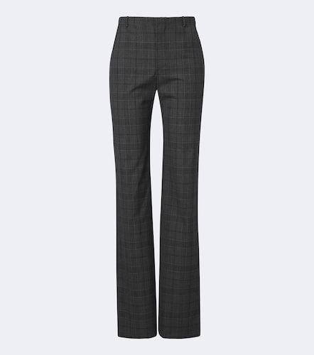 Pantalon droit en laine à carreaux - Gucci - Modalova