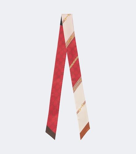 Foulard GG Horsebit en sergé de soie - Gucci - Modalova