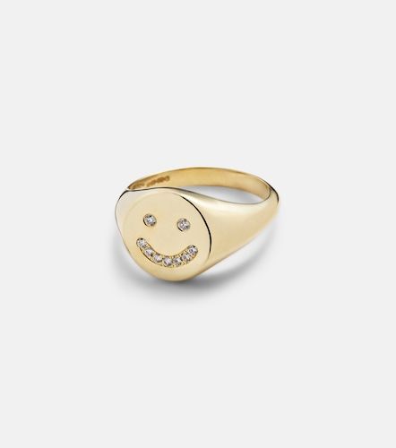 Bague Smiley en or 14 ct et diamants - Roxanne First - Modalova