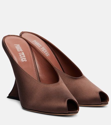 Mules compensées Nina 105 en satin - Paris Texas - Modalova