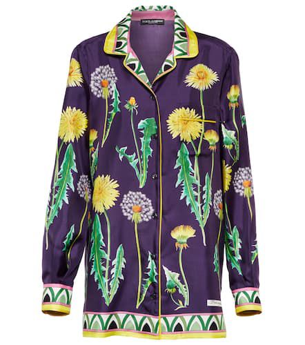 Chemise oversize imprimée en soie - Dolce&Gabbana - Modalova