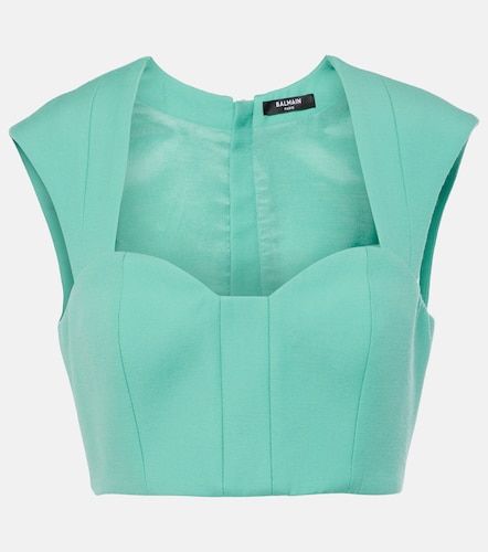 Balmain Top court en laine - Balmain - Modalova