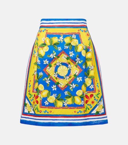 Mini-jupe imprimée en coton - Dolce&Gabbana - Modalova