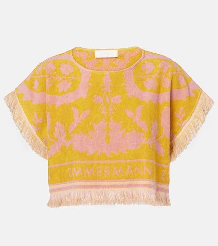Crop top Wylie en coton à franges - Zimmermann - Modalova