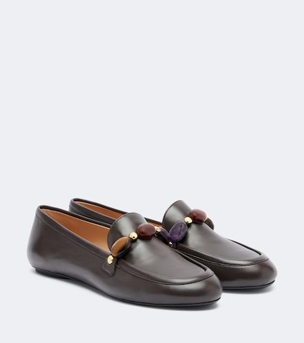 Mocassins en cuir à ornements - Gianvito Rossi - Modalova