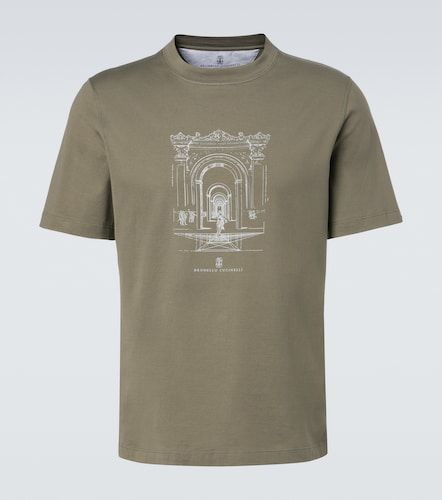 T-shirt en coton imprimé - Brunello Cucinelli - Modalova
