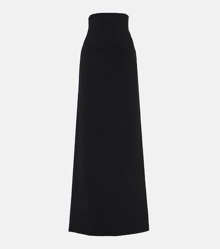 Jupe longue taille haute en laine mélangée - Ferragamo - Modalova