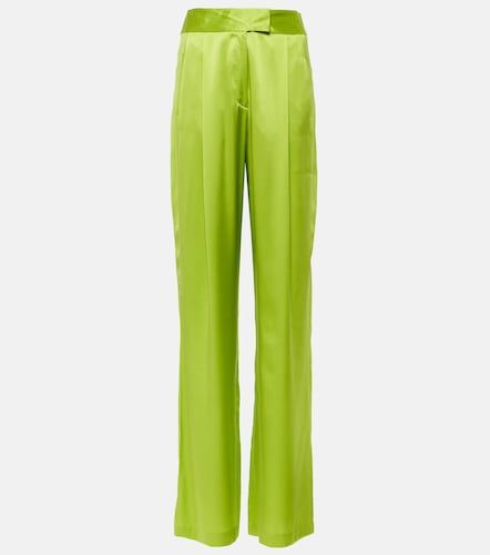 Pantalon ample à taille haute en satin de soie - The Sei - Modalova