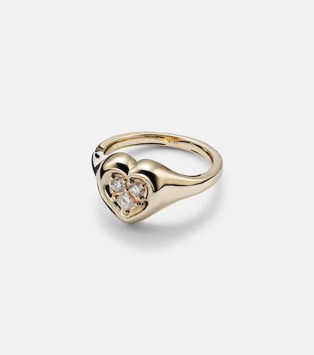Bague en or 14 ct et diamants - Stone and Strand - Modalova