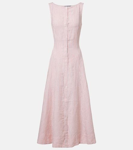 Robe midi en lin à rayures - Polo Ralph Lauren - Modalova