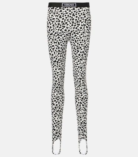 Versace Legging à motif léopard - Versace - Modalova