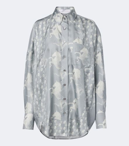 Chemise en satin de soie à imprimé - Stella McCartney - Modalova