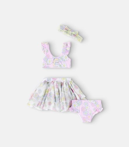 Bébé – Set jupe, maillot de bain et bandeau Daisy - Monnalisa - Modalova