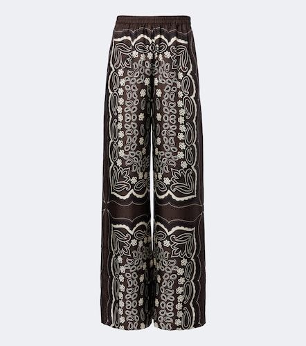 Pantalon ample Morgan en soie à imprimé - Nili Lotan - Modalova