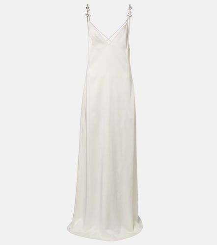 Robe longue de mariée Horsebit en satin - Gucci - Modalova