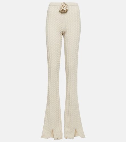 Pantalon évasé fendu à appliqués floraux - Magda Butrym - Modalova