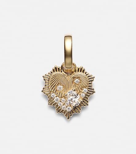 Pendentif Heart Love Token Mini en or 18 ct et diamants - FoundRae - Modalova