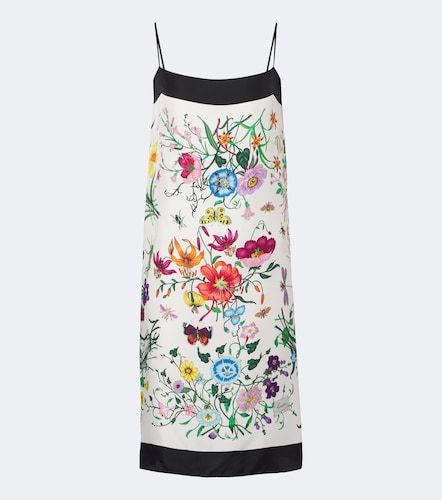 Gucci Robe Flora en soie à fleurs - Gucci - Modalova