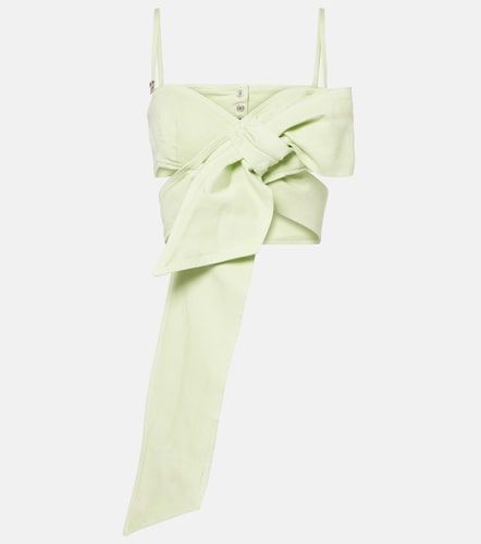 Blumarine Top en jean à nœud - Blumarine - Modalova