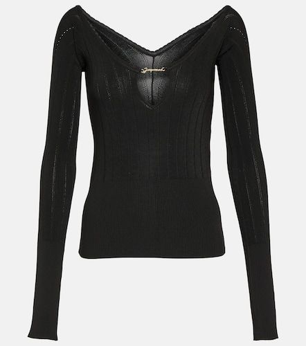 Top Pralu en maille côtelée à logo - Jacquemus - Modalova
