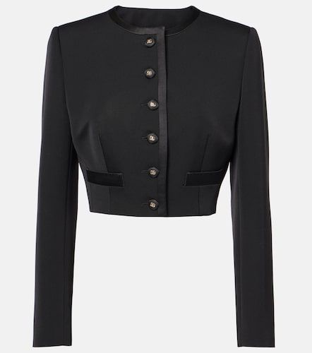 Veste raccourcie en laine mélangée - Dolce&Gabbana - Modalova