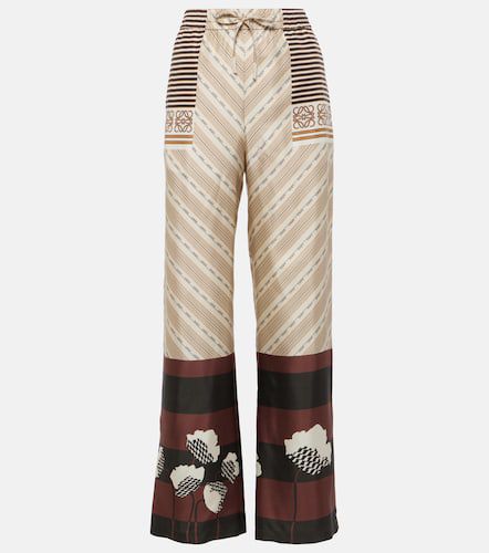 Pantalon de pyjama imprimé en soie - Loewe - Modalova