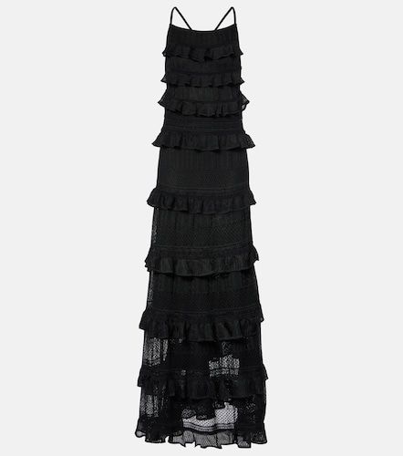 Robe longue Illustration en maille à volants - Zimmermann - Modalova