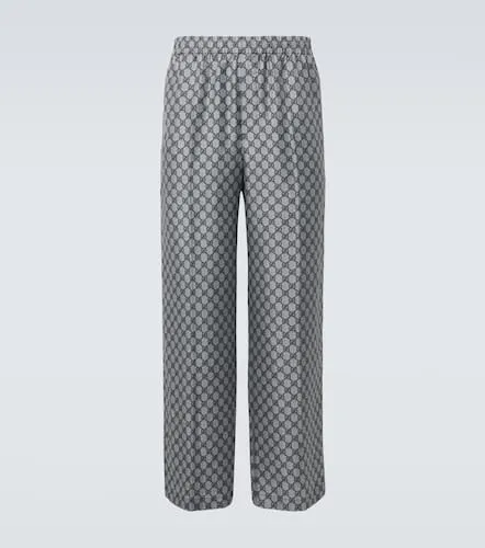 Gucci Pantalon ample GG en soie - Gucci - Modalova