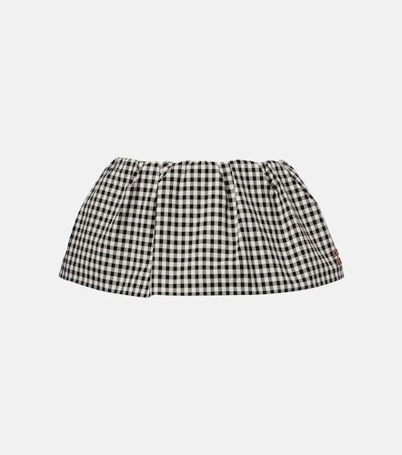 Mini-jupe Bubble en coton à carreaux - Miu Miu - Modalova