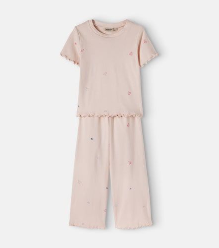 Ensemble t-shirt et pantalon à fleurs - Wheat - Modalova