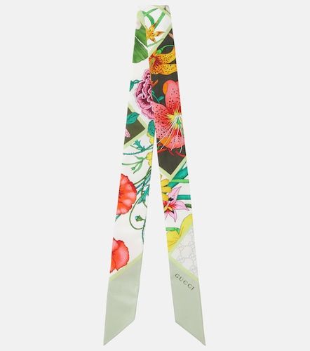 Foulard Flora en sergé de soie - Gucci - Modalova