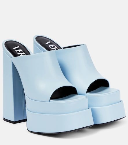 Versace Mules à plateau en cuir - Versace - Modalova