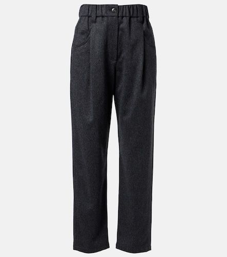 Pantalon droit en laine - Brunello Cucinelli - Modalova