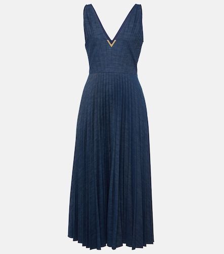 Robe longue VGold en chambray - Valentino - Modalova
