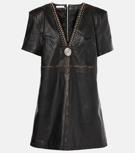 Area Robe chemise en cuir à clous - Area - Modalova