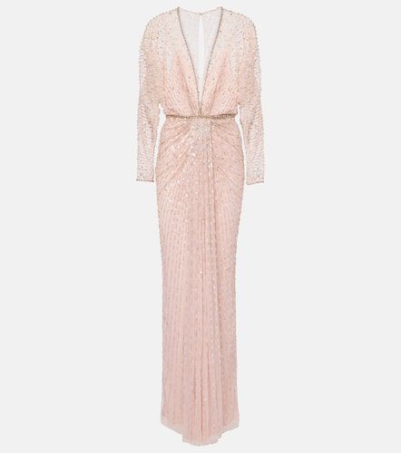 Robe longue Nina en tulle à sequins - Jenny Packham - Modalova