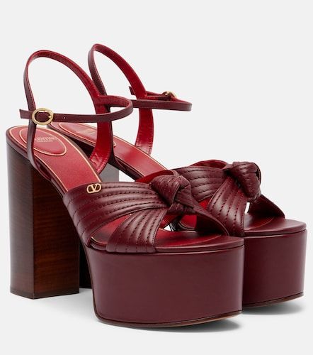 Sandales Crasher VLogo à plateau en cuir - Valentino Garavani - Modalova