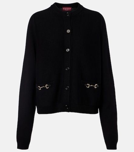 Cardigan Horsebit en laine et cachemire - Gucci - Modalova