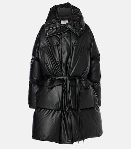 Manteau doudoune en cuir synthétique - MM6 Maison Margiela - Modalova