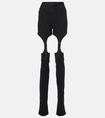 Jean skinny taille haute à découpes - Mugler - Modalova