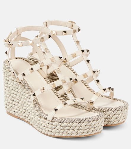 Espadrilles compensées Rockstud Torchon 95 - Valentino Garavani - Modalova