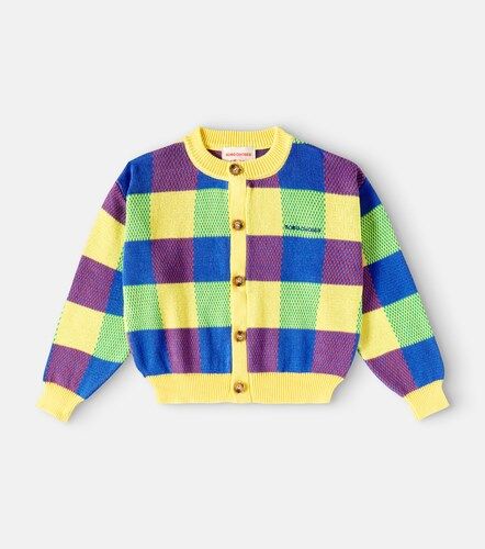 Cardigan en jacquard de coton à carreaux - Bobo Choses - Modalova