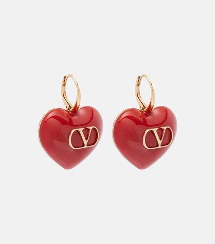 Boucles d'oreilles Cœur Royal VLogo en émail - Valentino - Modalova