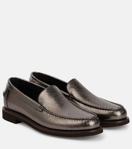 Mocassins en cuir métallisé - Brunello Cucinelli - Modalova