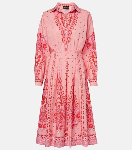 Robe midi imprime en coton mlang - Etro - Modalova