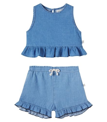 Ensemble top et short Blair en chambray de coton - Cozmo - Modalova