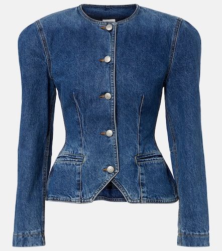 Veste en denim à basque - Magda Butrym - Modalova
