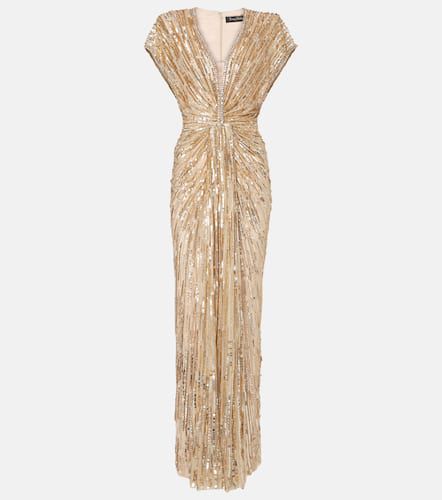 Robe longue Zola en tulle à sequins - Jenny Packham - Modalova