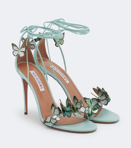 Sandales Papillon en cuir à appliqués - Aquazzura - Modalova